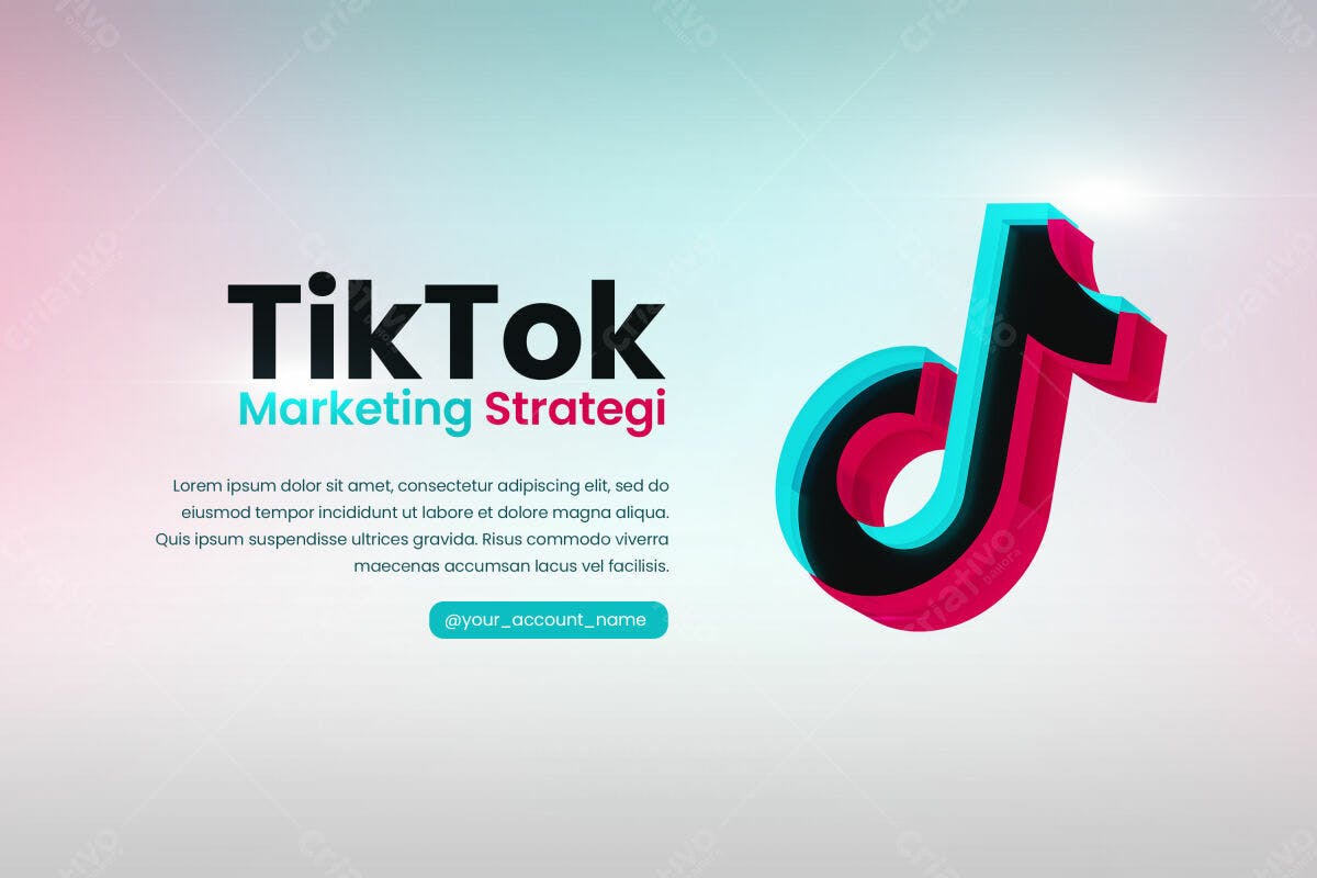 Banner TikTok Marketing PSD Editável