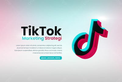 Ícone E Maquete Do Aplicativo Tik Tok