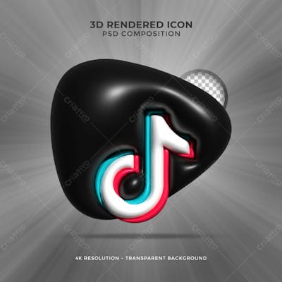 Ícone E Maquete Do Aplicativo Tik Tok