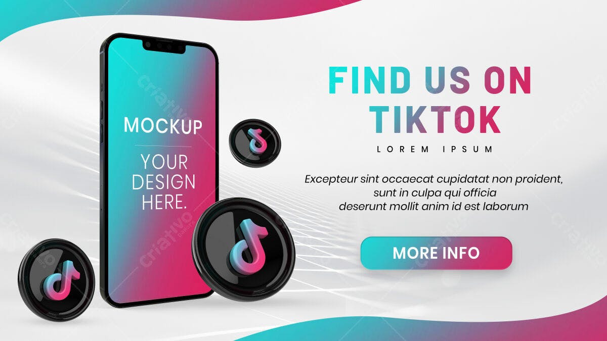 Mockup para TikTok PSD Editável