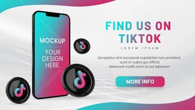Ícone E Modelo Do Aplicativo Tik Tok