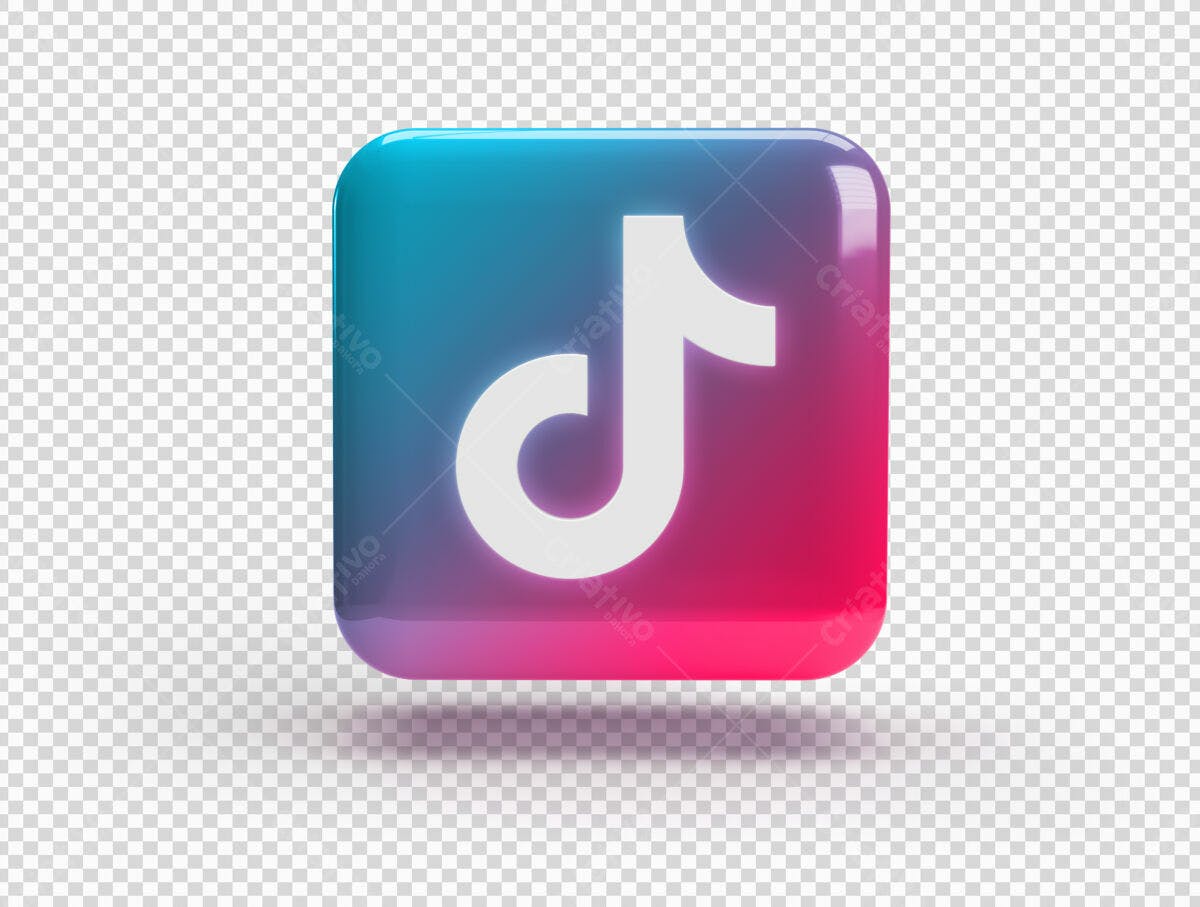 Ícone TikTok PSD Editável