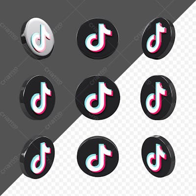Ícone E Modelo Do Aplicativo Tik Tok