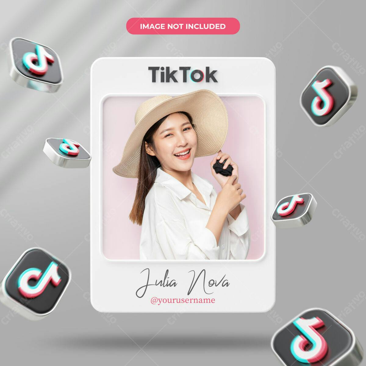 Modelo TikTok para Influenciadores PSD Editável