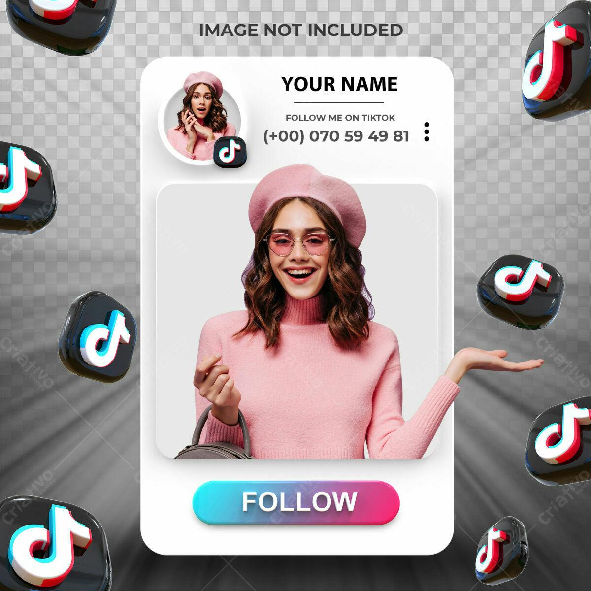 Capa para TikTok PSD Editável