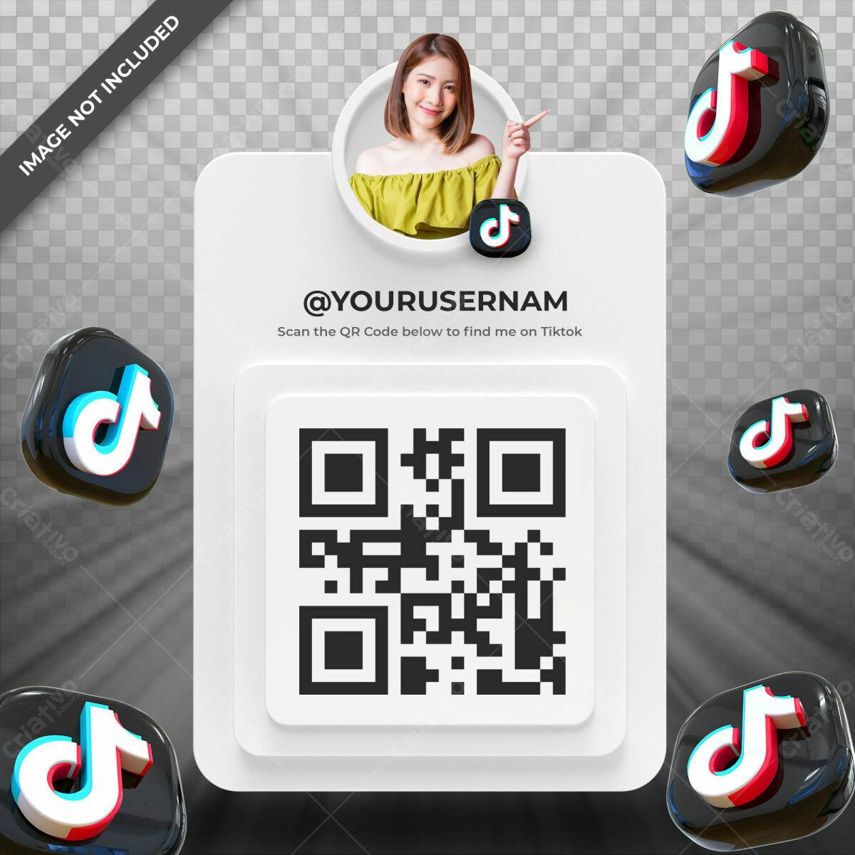Card para TikTok PSD Editável