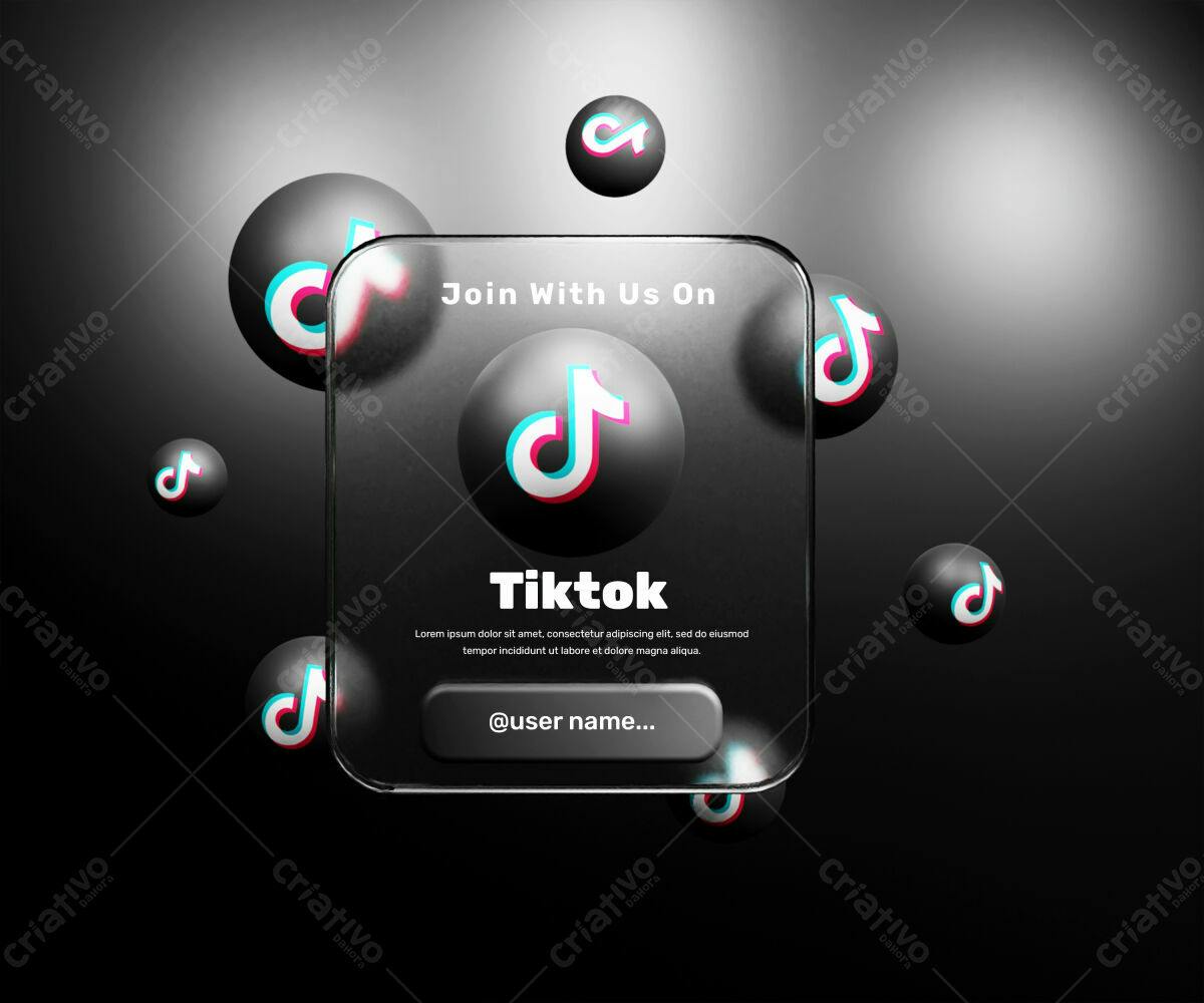 Banner TikTok para Redes Sociais PSD Editável