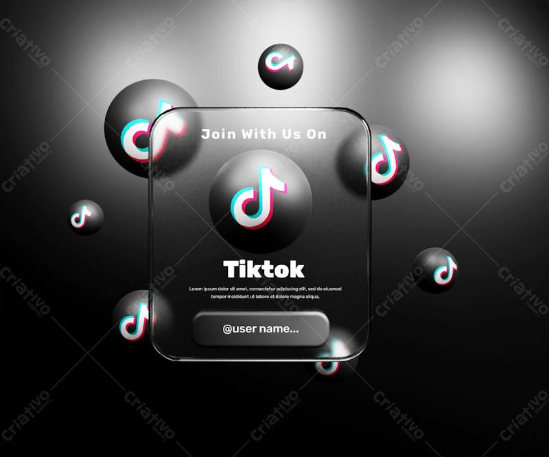 ícone e modelo do aplicativo tik tok