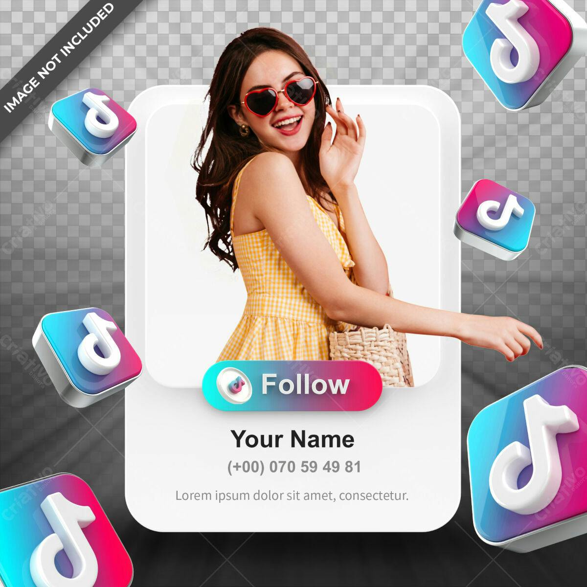 Modelo de Capa TikTok PSD Editável