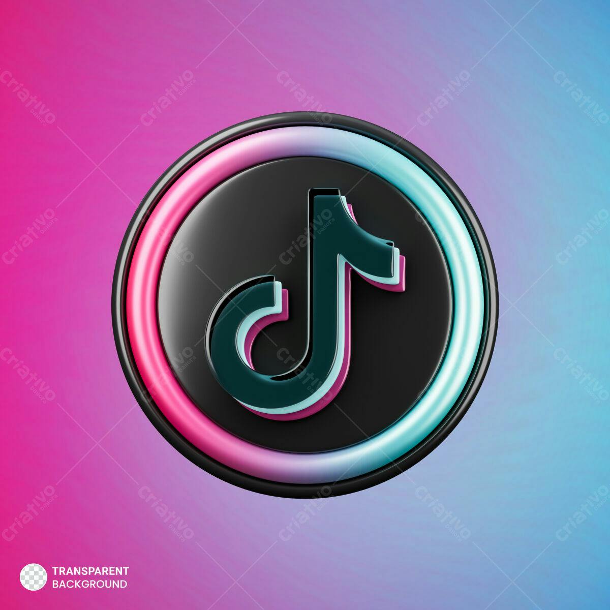 Ícone TikTok PSD Editável