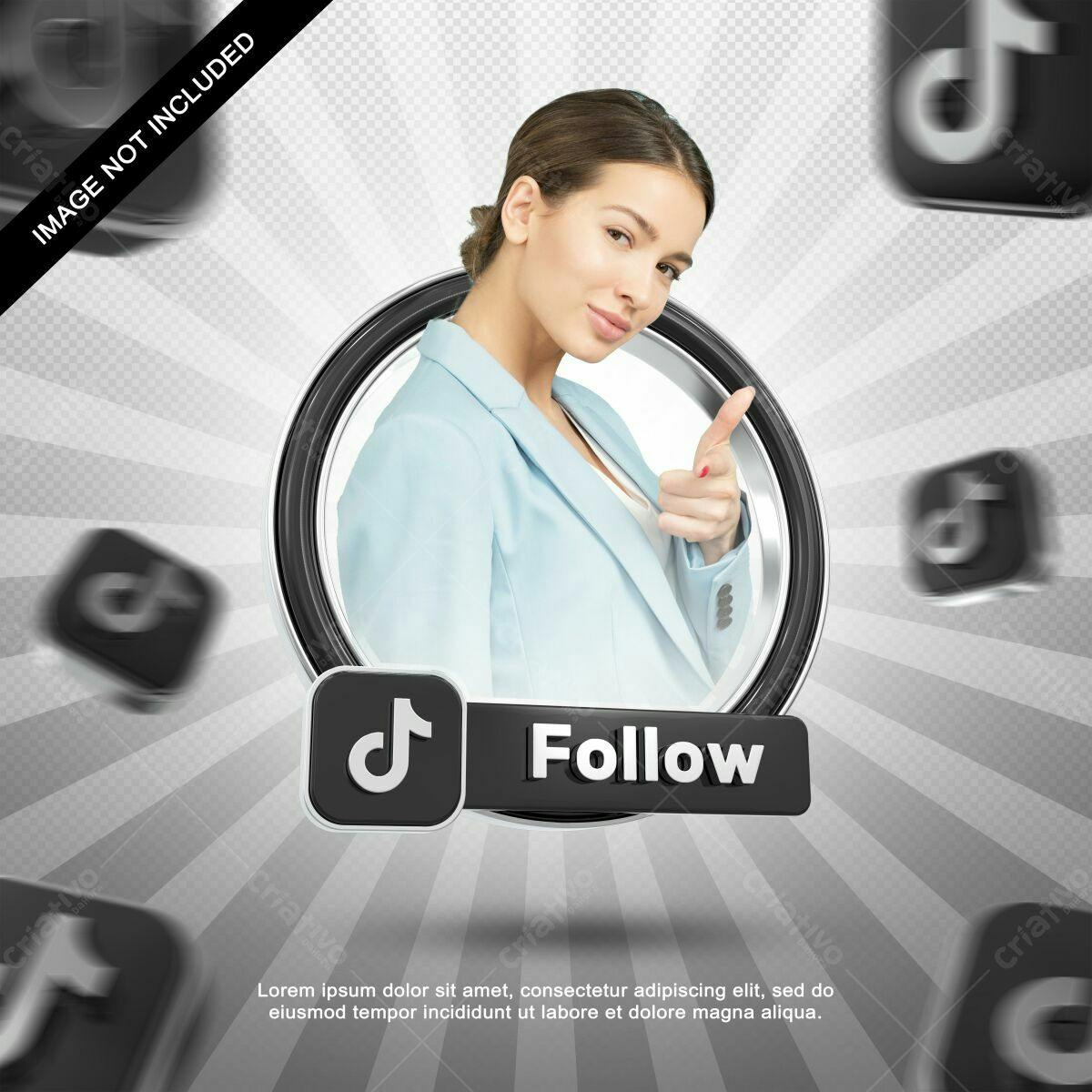 Banner TikTok PSD Editável para Redes Sociais