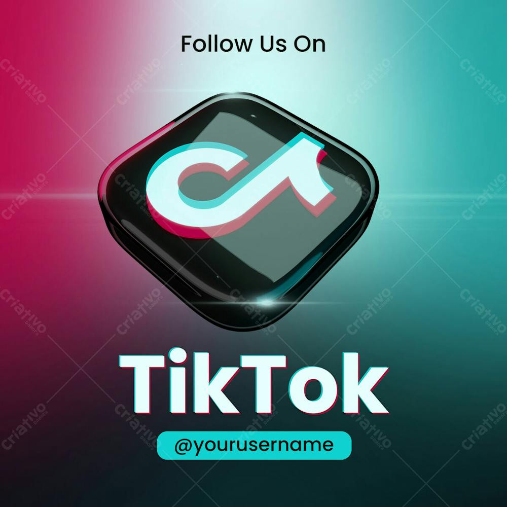 Ícone E Modelo Do Aplicativo Tik Tok