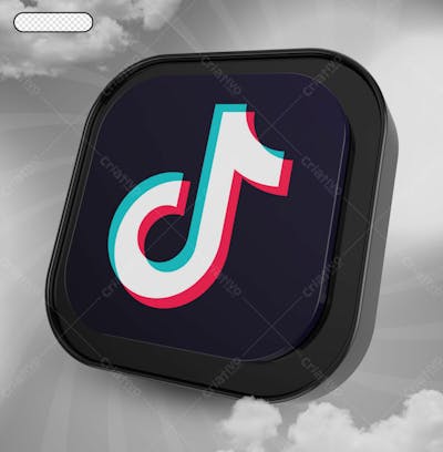 Ícone E Maquete Do Aplicativo Tik Tok