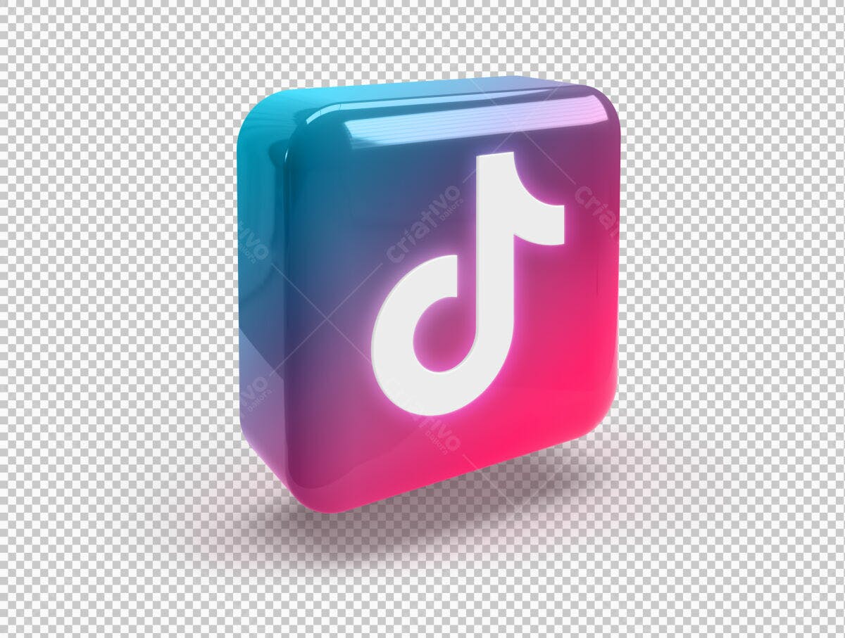 Ícone TikTok PSD Editável