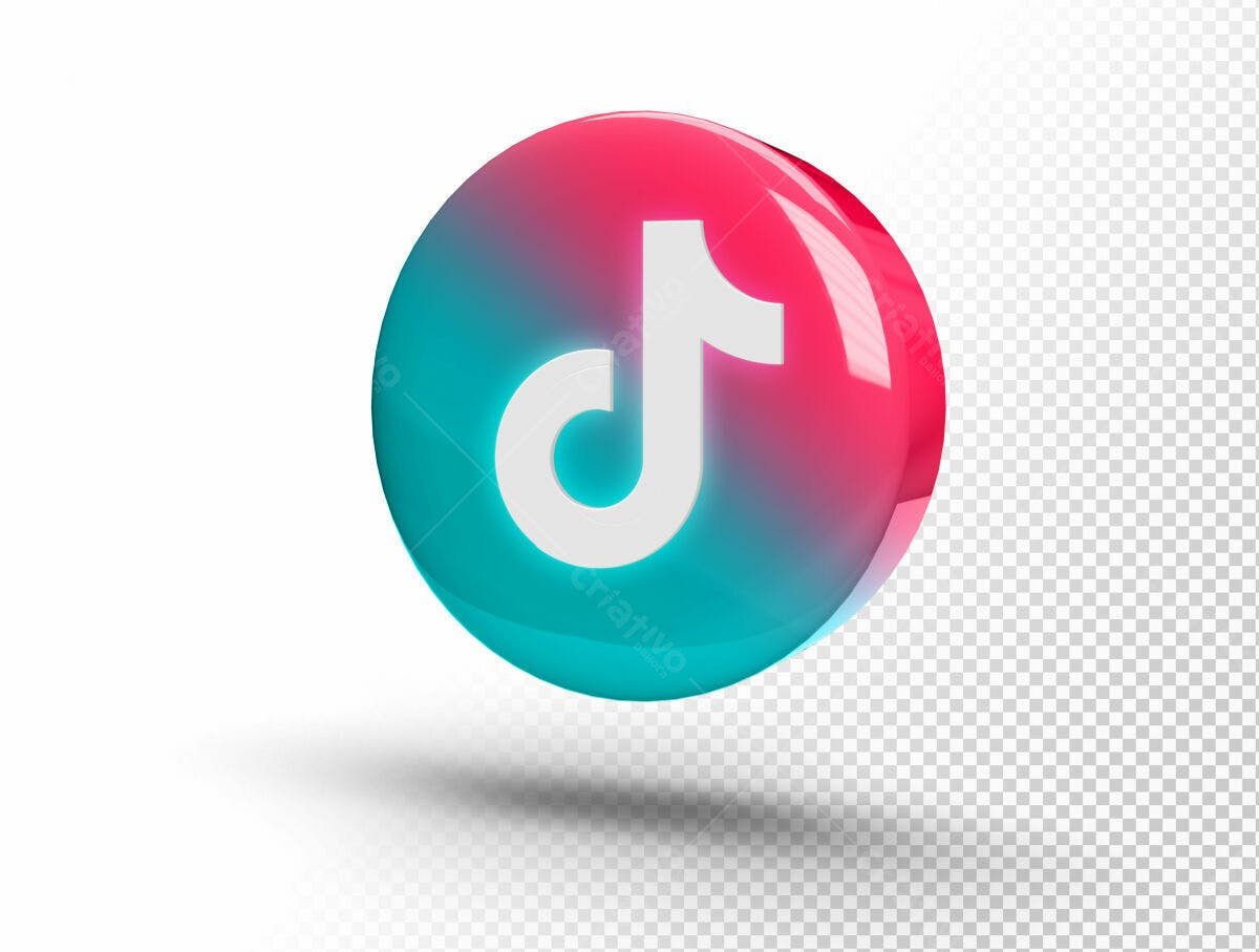 Ícone TikTok PSD Editável