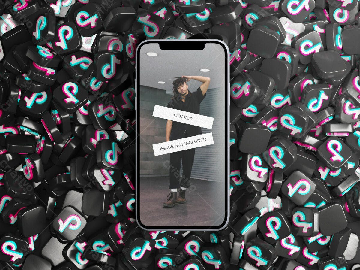 Mockup para Redes Sociais TikTok PSD Editável
