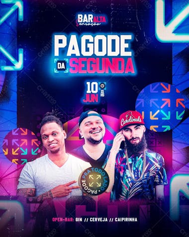 Arte evento pagode da segunda