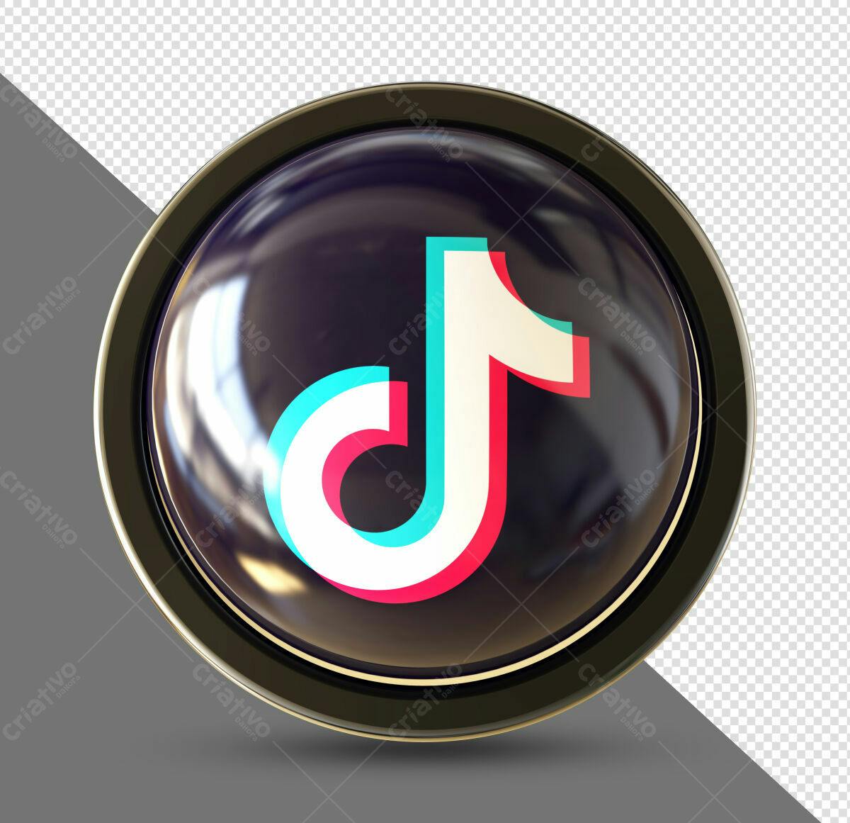 Ícone TikTok PSD Editável
