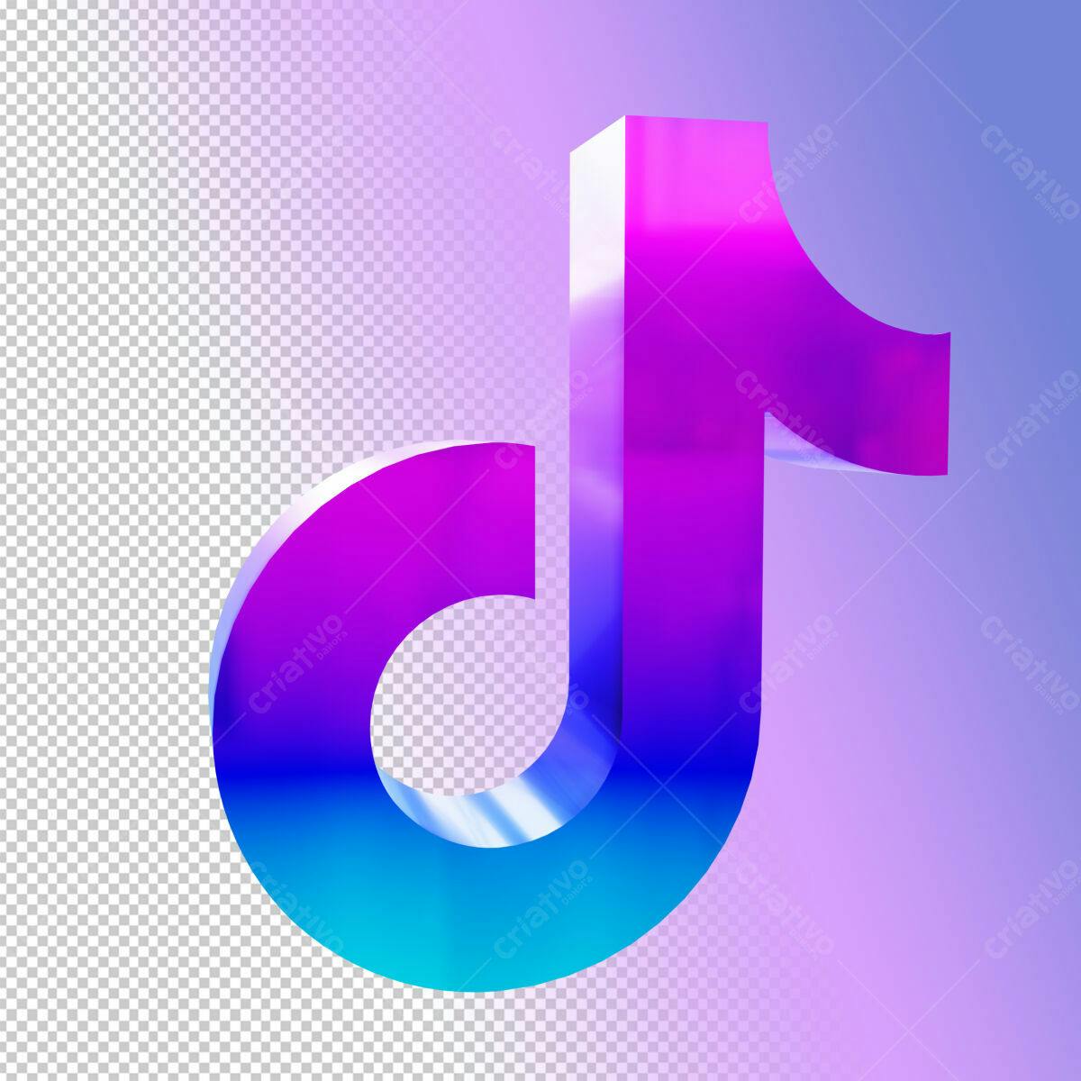 Logo TikTok PSD Editável