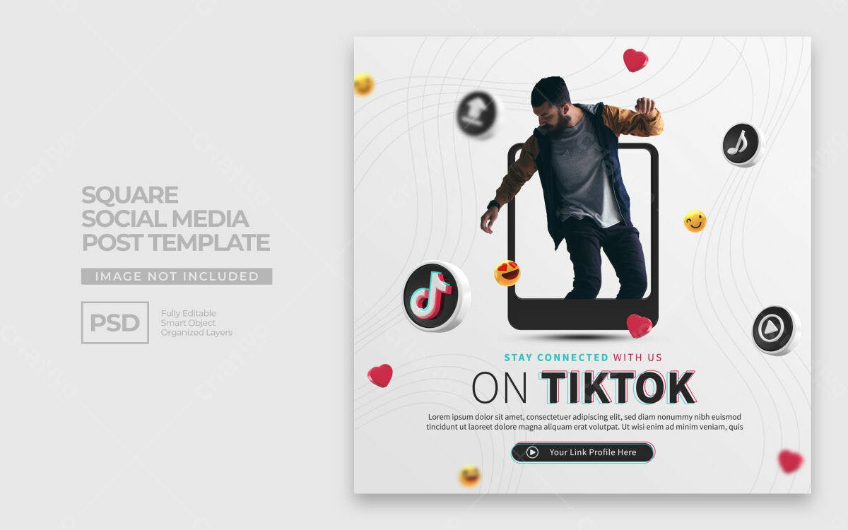 Post para TikTok PSD Editável