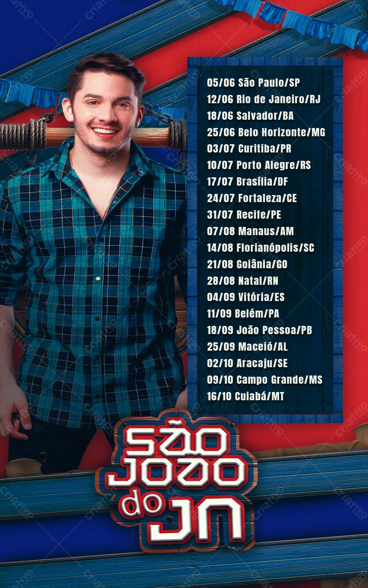 Flyer São João do JN PSD Editável