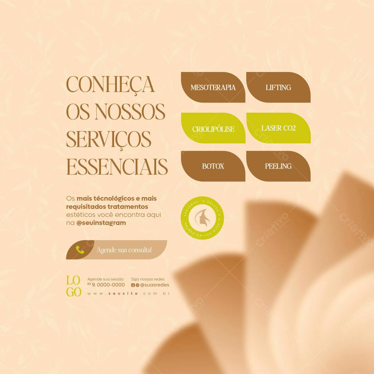 Flyer Serviços de Estética PSD Editável
