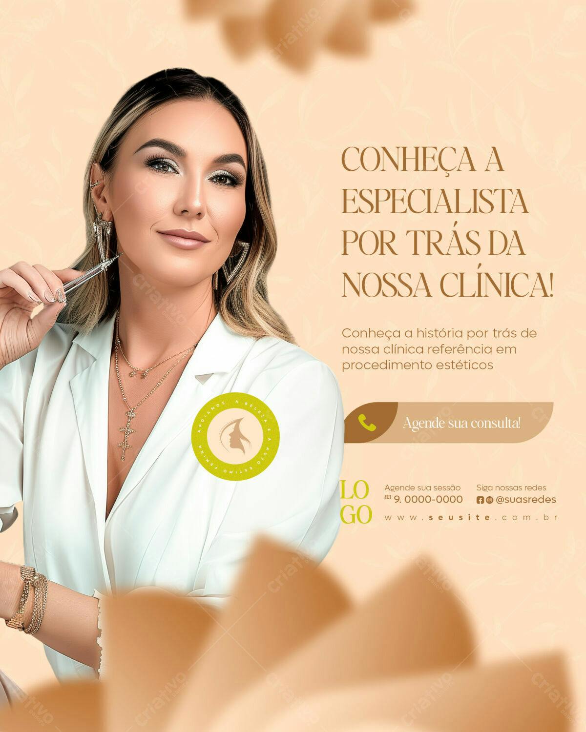 Flyer para Clínica de Estética PSD Editável