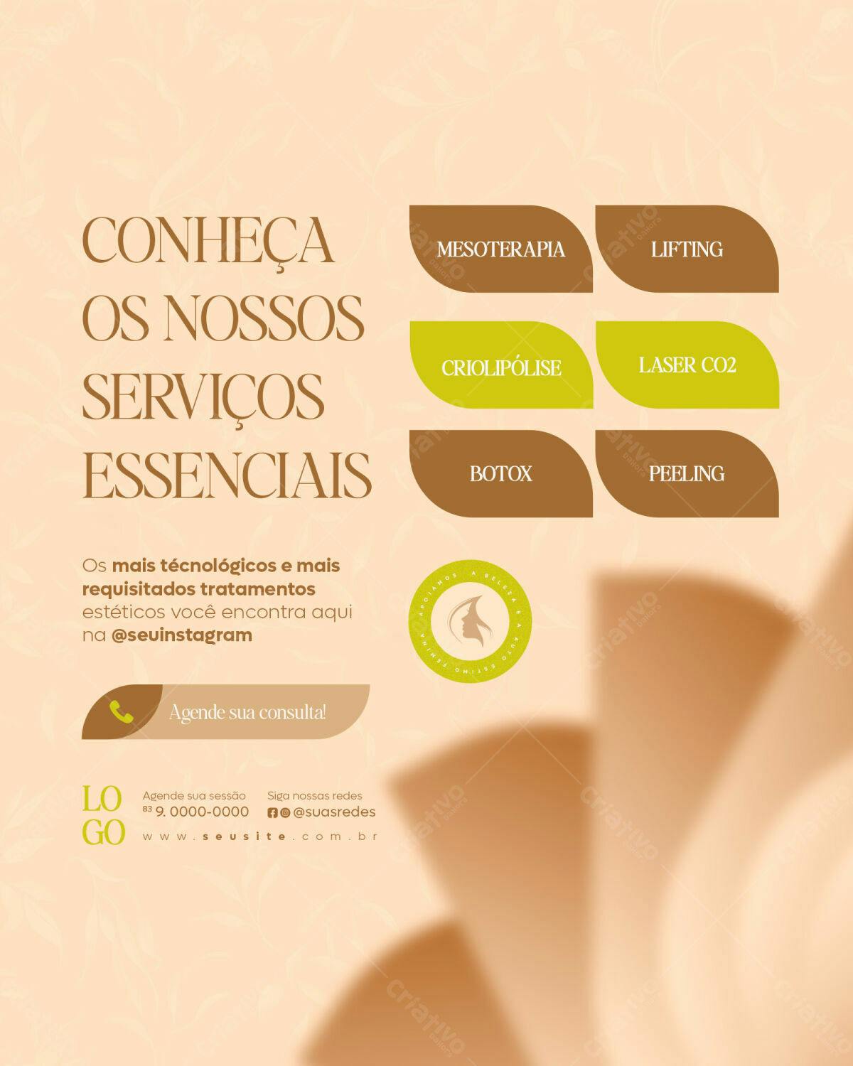 Flyer Serviços de Beleza PSD Editável
