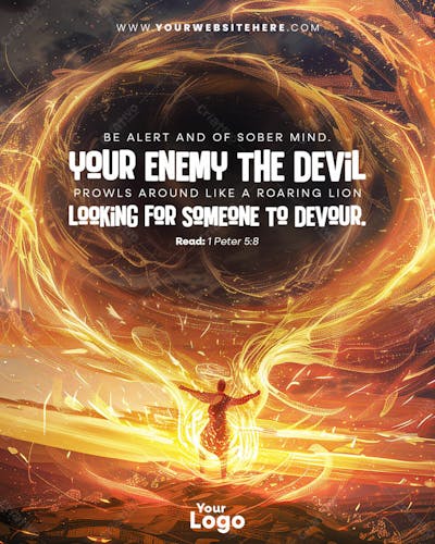 Post to social media, gospel, christian, editable PSD