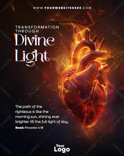 Post to social media, gospel, christian, editable PSD