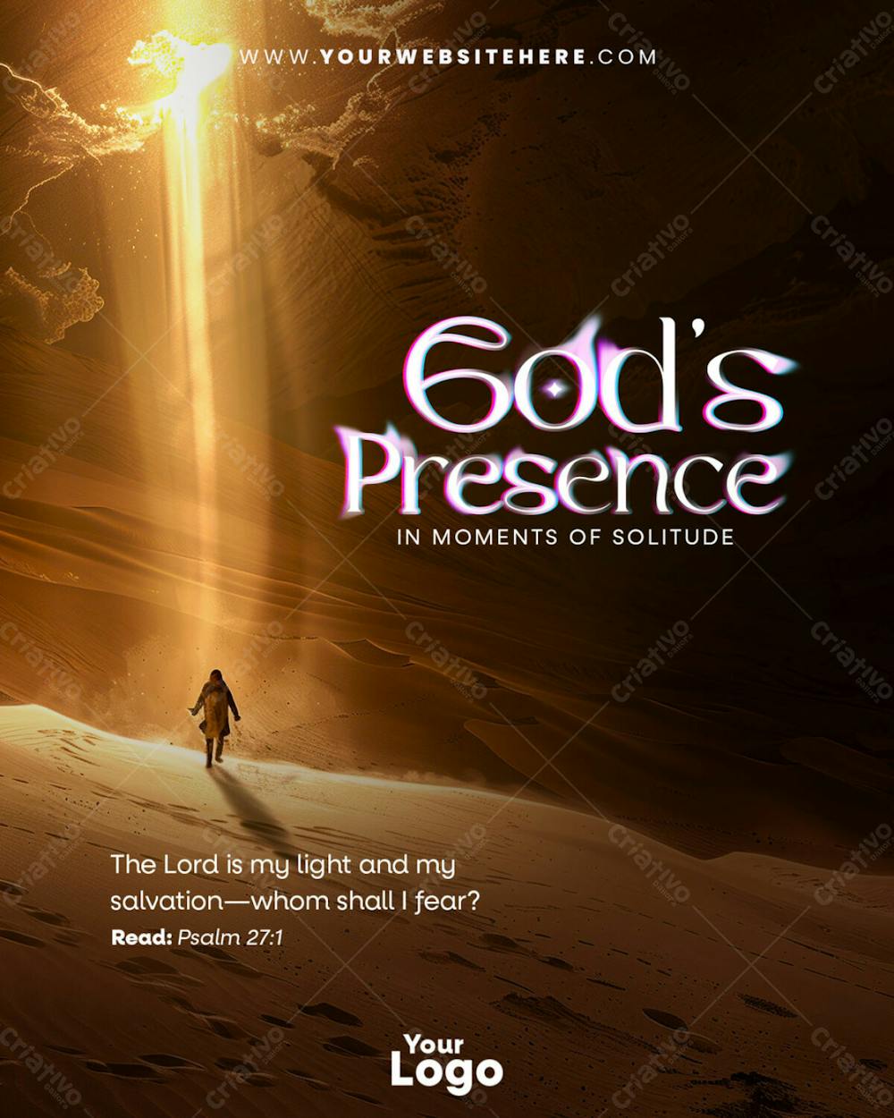 Post to social media, gospel, christian, editable PSD
