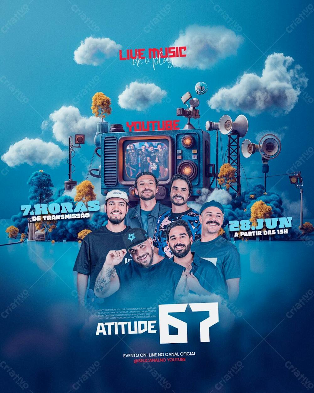 Flyer De Eventos Atitude 67 Feed