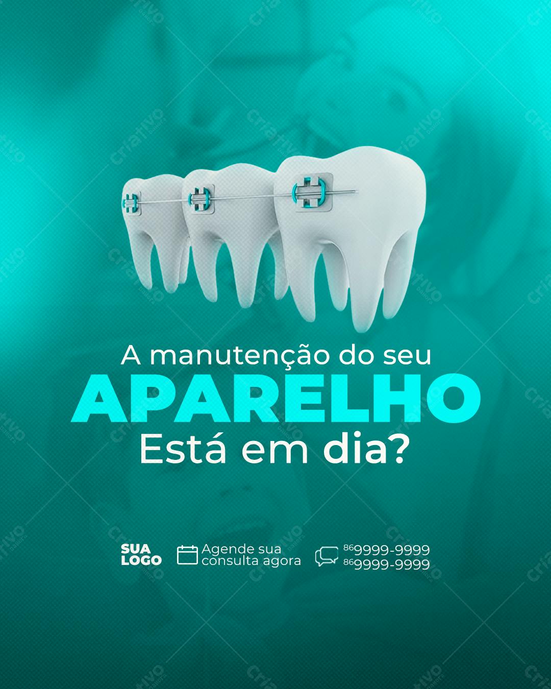 Flyer Odontológico Manutenção do Aparelho PSD