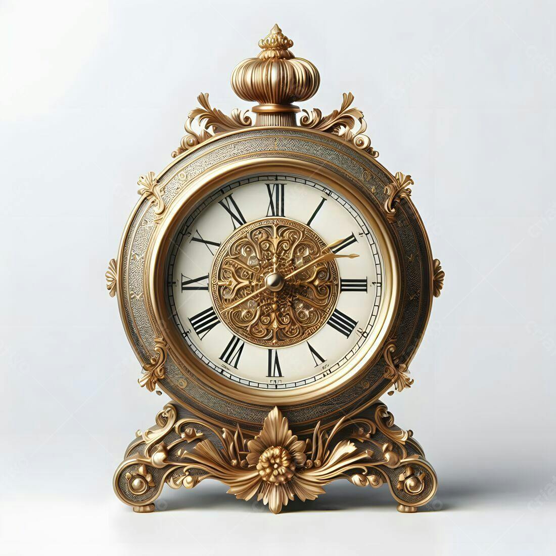 Relógio dourado estilo vintage decoração luxo