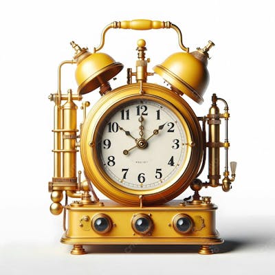 Relógio Matinal Vintage Morning Clock Neon Icon 3D 2D Retrô Néon Icone Elemento