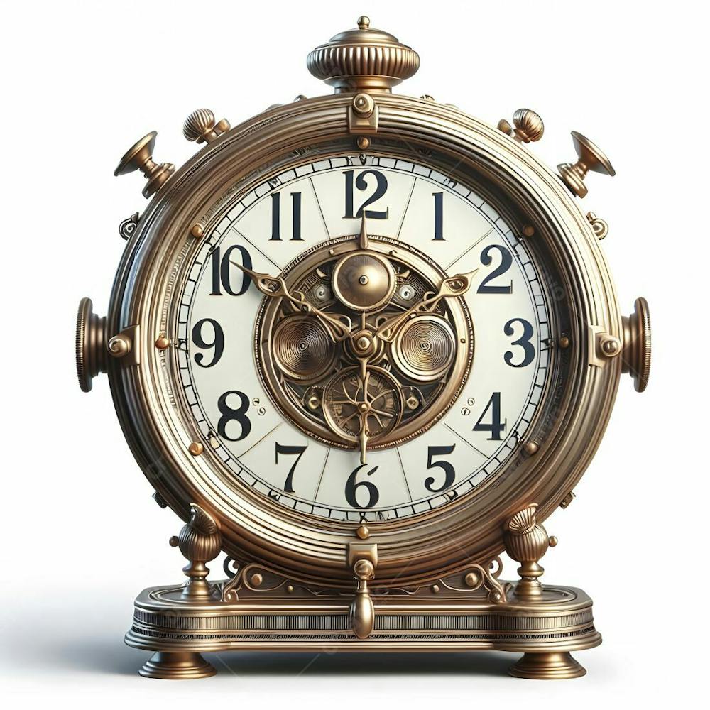 Relógio Matinal Vintage Morning Clock Neon Icon 3D 2D Retrô Néon Icone Elemento