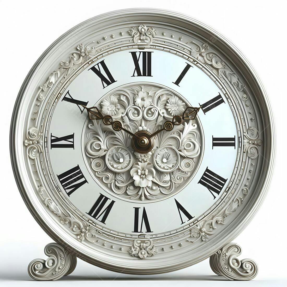 Relógio de mesa branco estilo vintage