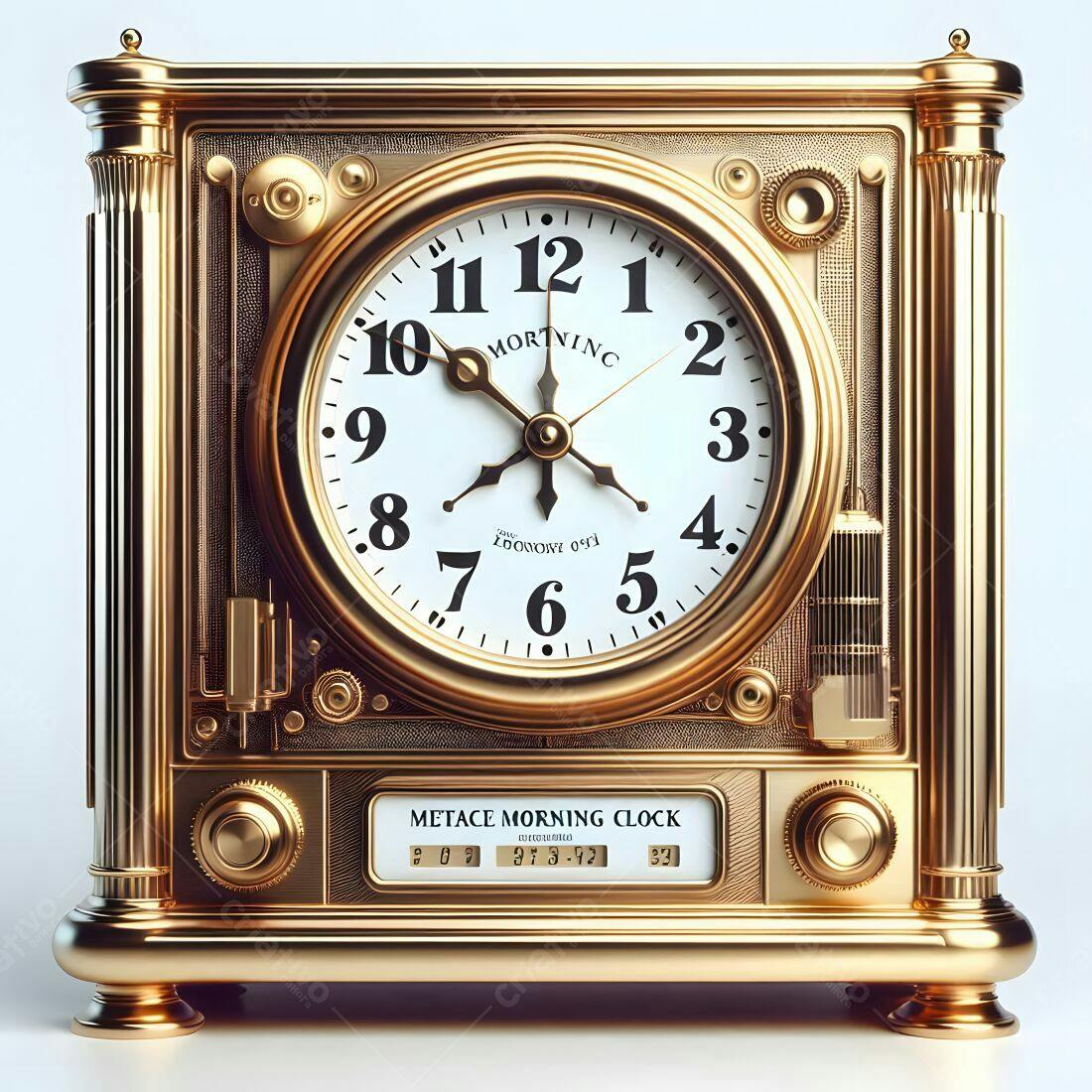 Relógio dourado antigo estilo steampunk