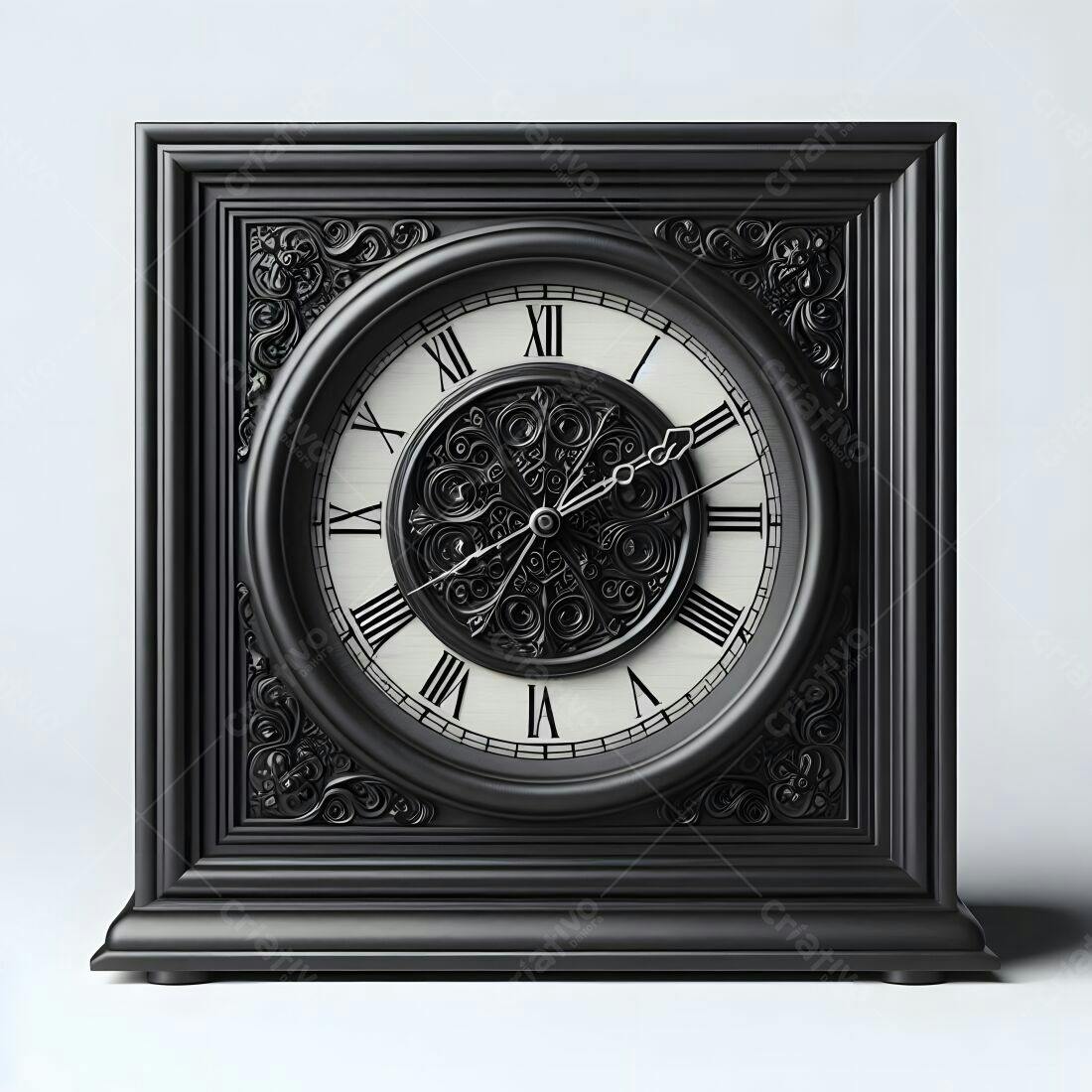 Relógio antigo preto decoração luxo