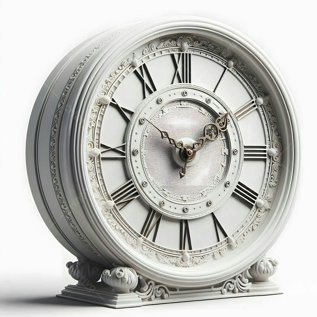 Relógio de mesa branco estilo vintage