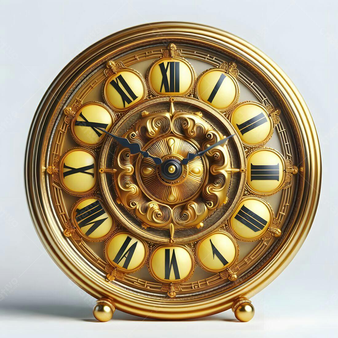 Relógio dourado antigo estilo vitoriano