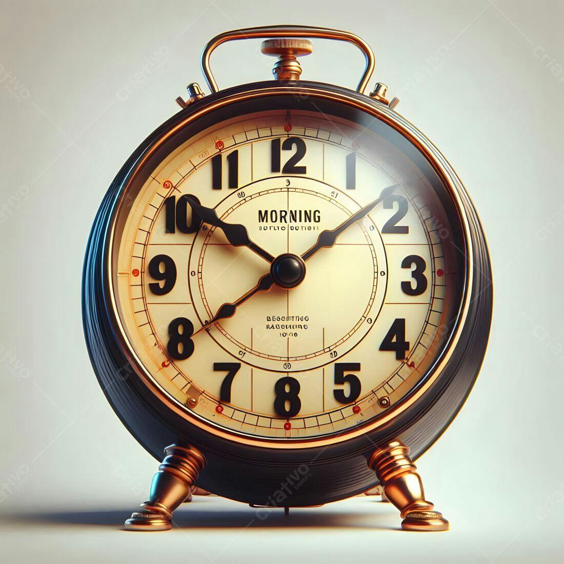 Relógio despertador vintage estilo retrô
