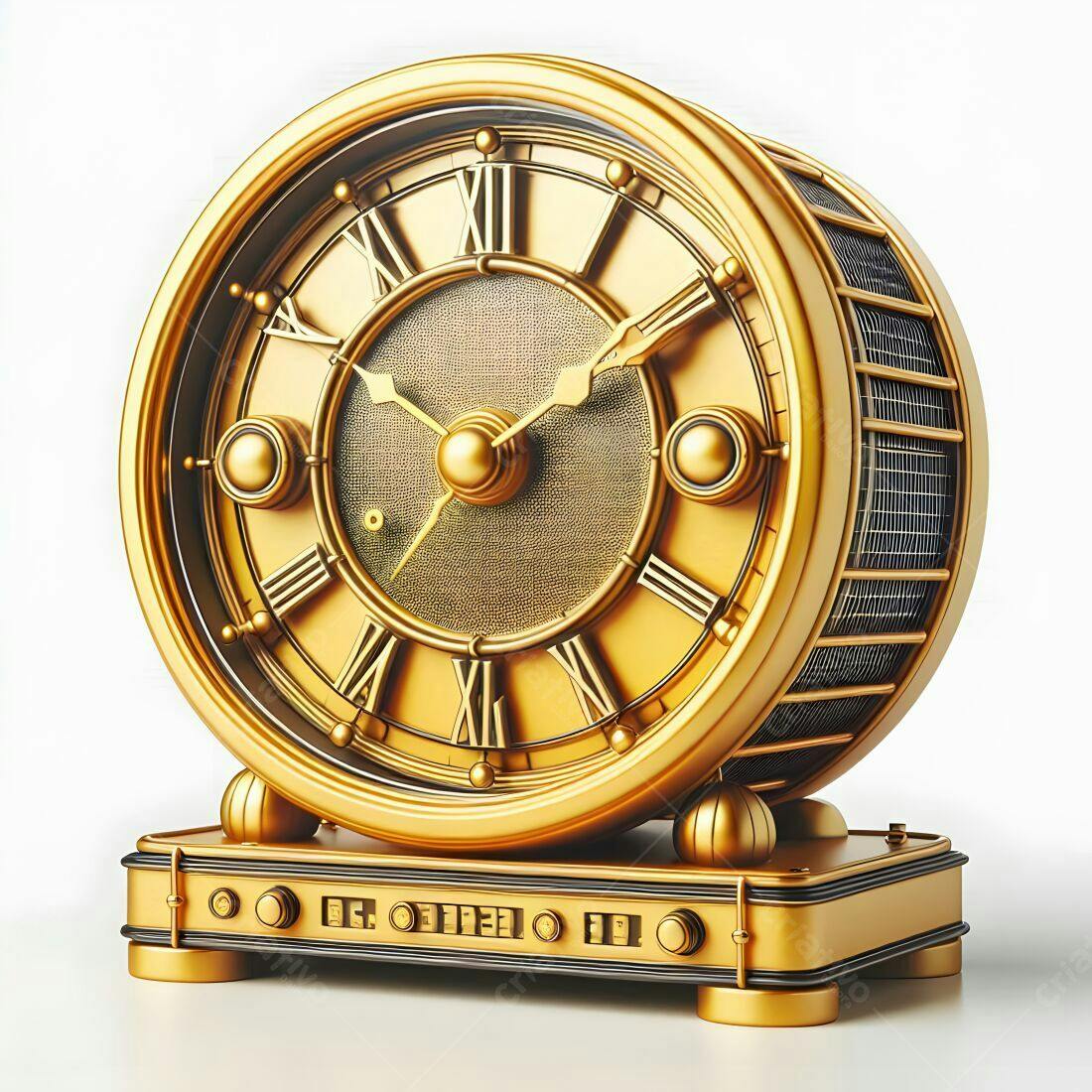 Relógio dourado estilo vintage decoração