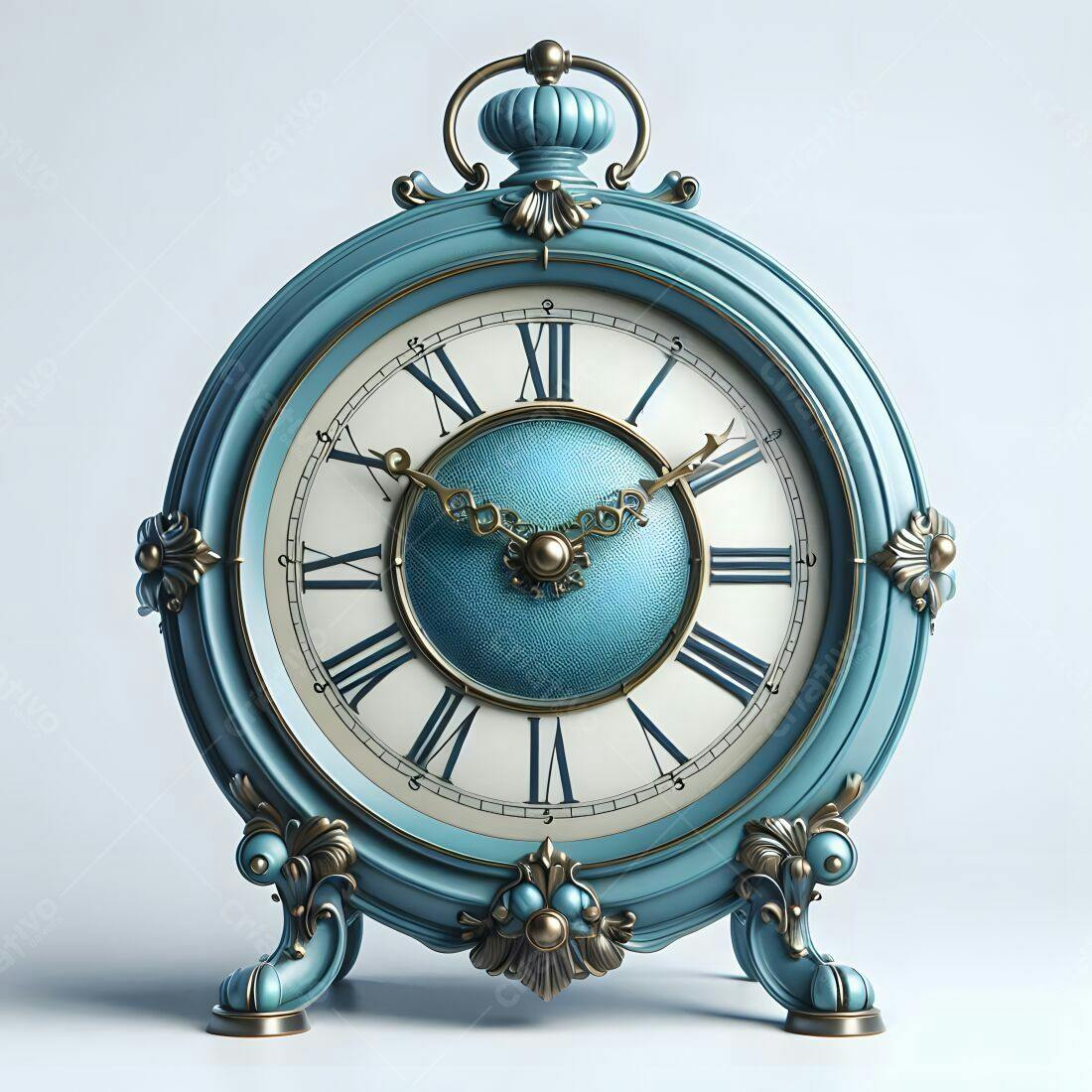 Relógio antigo azul decoração vintage