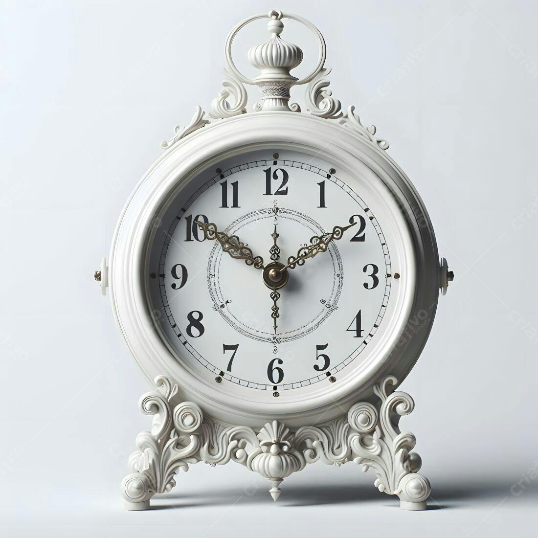 Relógio branco estilo vintage decoração