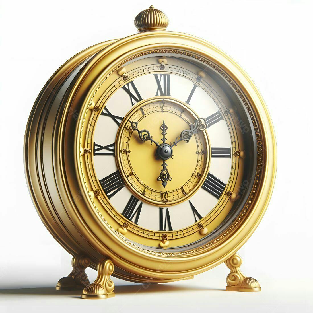 Relógio dourado antigo estilo vintage