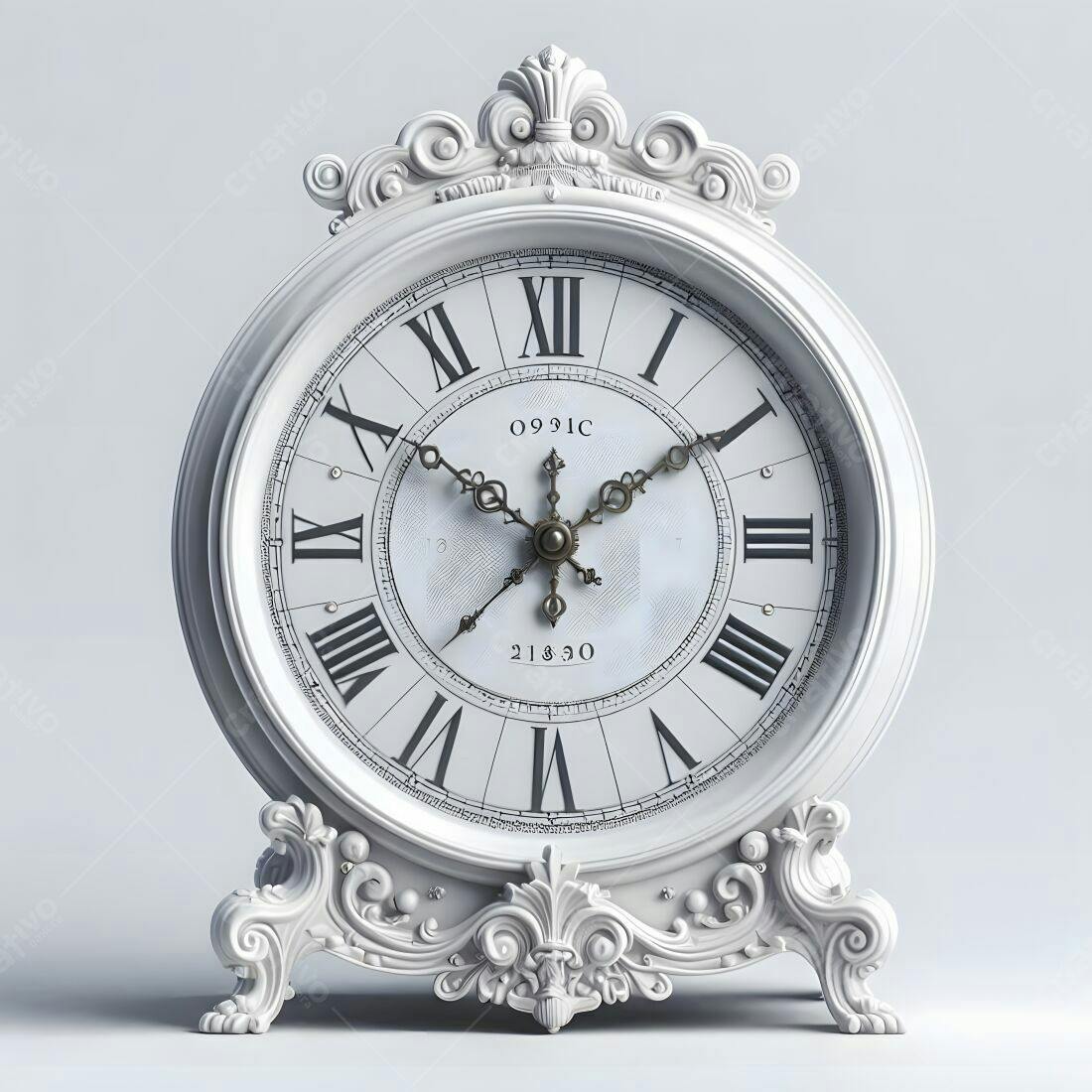 Relógio de mesa branco estilo vintage