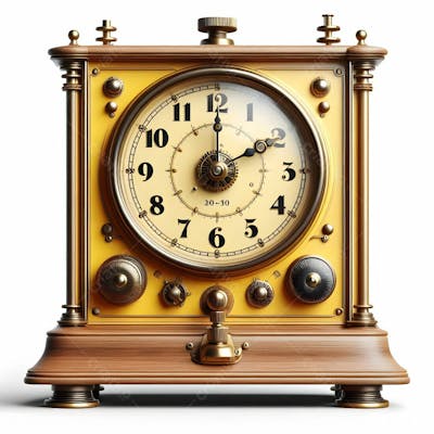 Relógio Matinal Vintage Morning Clock Neon Icon 3D 2D Retrô Néon Icone Elemento