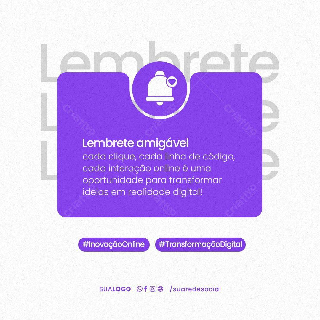 Post para Redes Sociais PSD Editável