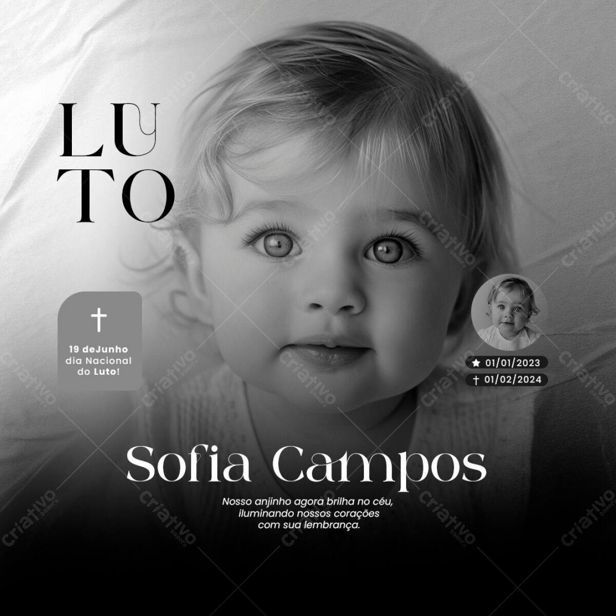 Flyer Dia do Luto PSD Editável